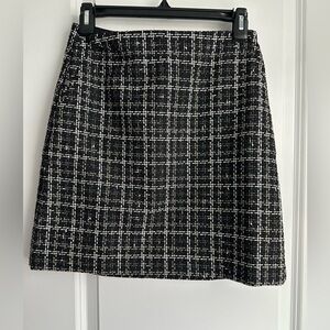 LOFT Petite Shimmer Tweed Pocket Skirt in Black Multi- Size 0P